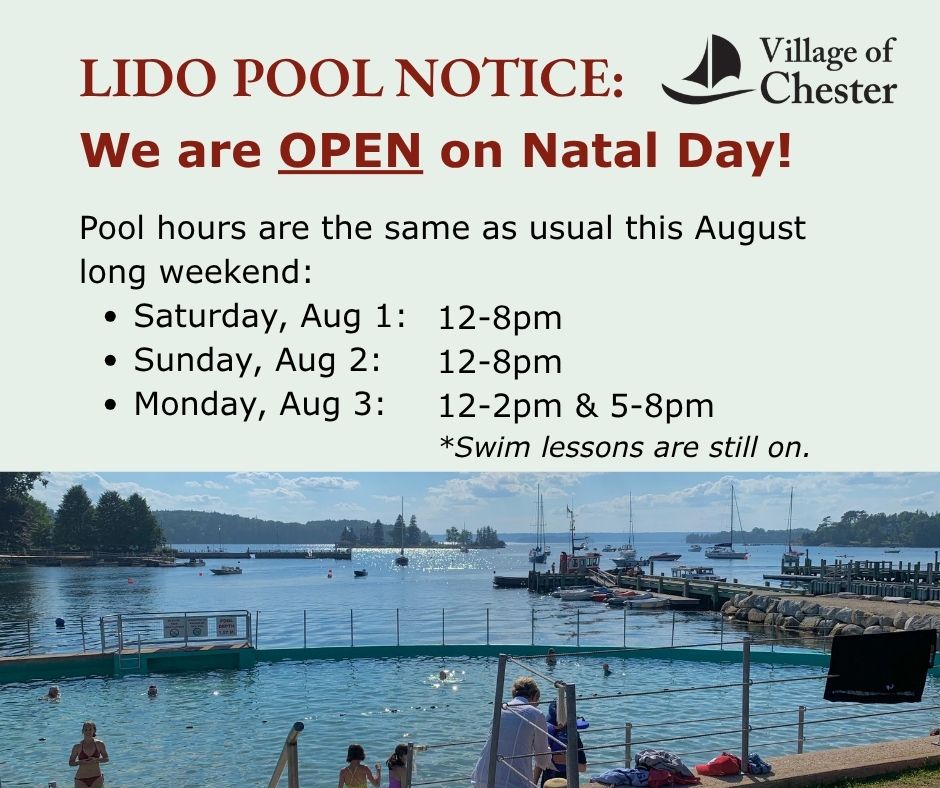 NOTICE Lido Pool long weekend