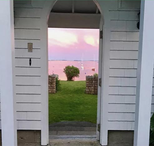 House Door Looking onto the Ocean